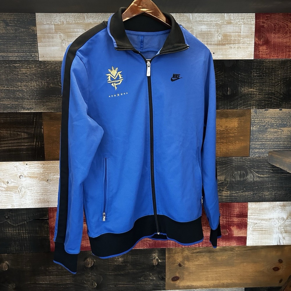 Nike Manny Pacquiao Black Track Jacket Mens‎ Medium Blue